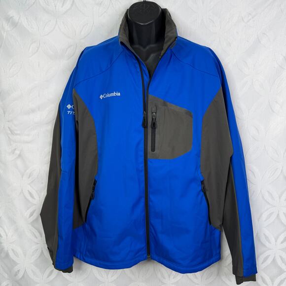 Columbia Interchange Blue & Black Waterproof Jacket Mens Size XXL - Picture 1 of 8